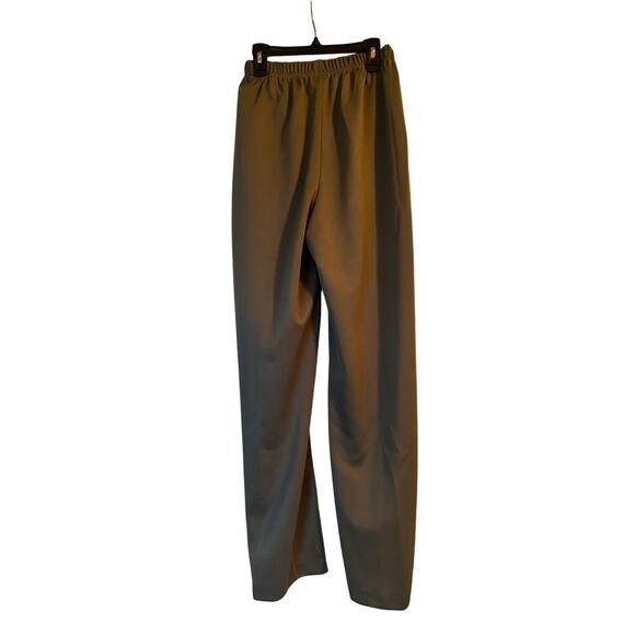 Vintage Blair Women's Polyester Pants Sewn in Front Pleat Slit Pockets Gray 10T - Picture 2 of 5